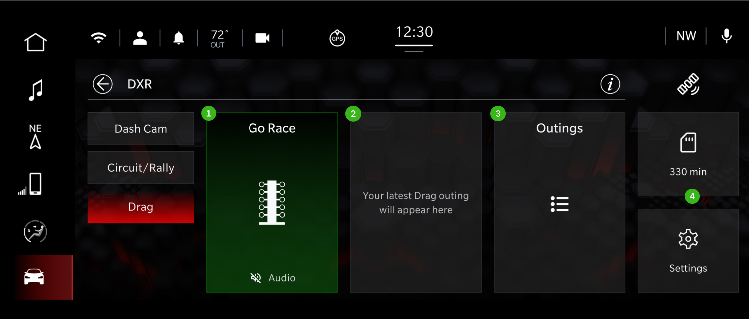 Interface design for drag racing